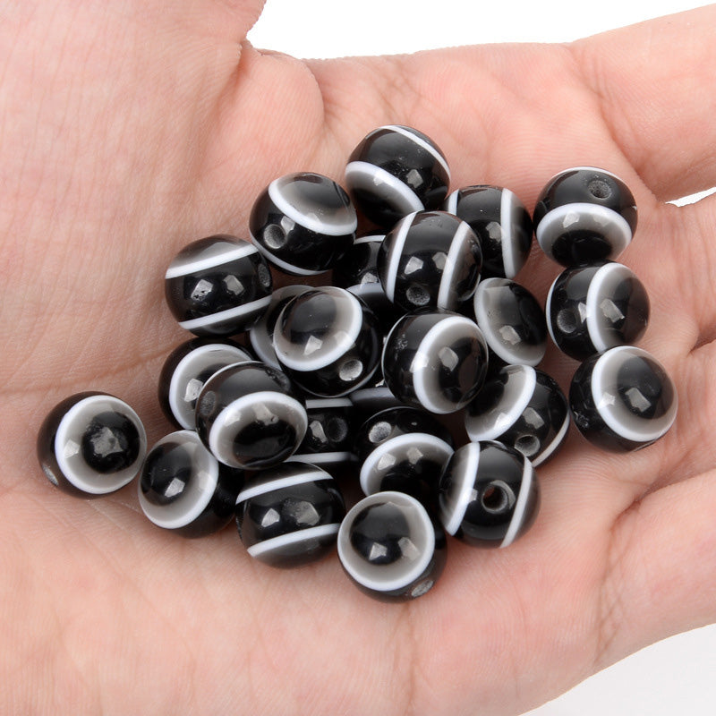 Venta al por mayor 6/8/10MM cuentas resina resina Devil Eye Beads OLY-BDS-HT004